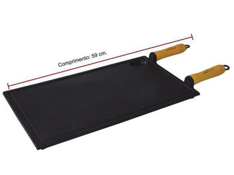 Chapa Ferro Fundido Lisa 25x45cm P/ Churrasqueira RIG Menor preço em Chapa Ferro Fundido Lisa 25x45cm P/ Churrasqueira RIG