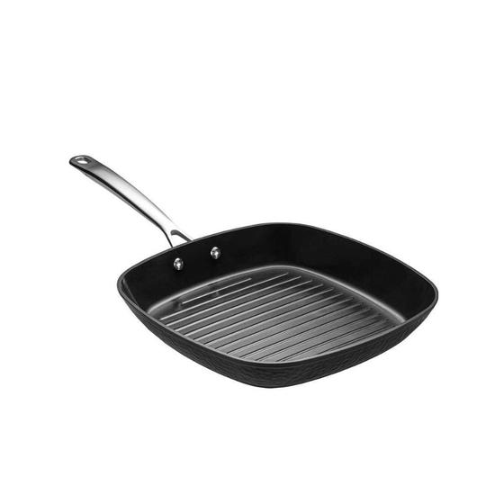 Imagem de Chapa Grill Antiaderente Para Indução 28 Cm Gourmet Preta