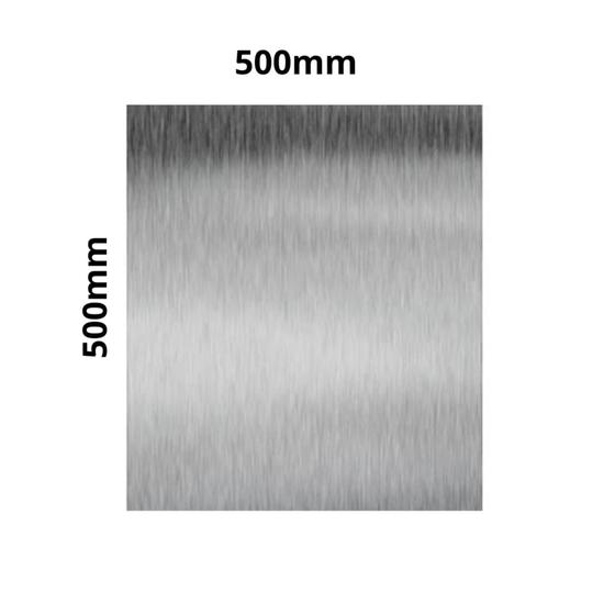 Imagem de Chapa Inox 304 escovado, 500mm x 500mm x 1mm espessura