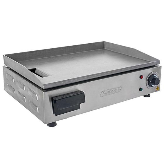 Imagem de Chapa Lanches Elétrica Grill 50X35 1600W 220V Cozinha Cotherm 2322 Profissional Industrial Inox