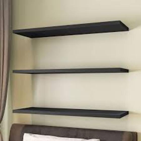 Chapa / Prateleira 100% MDF Preto c/ Fita de Borda - 100x30cm Menor preço em Chapa / Prateleira 100% MDF Preto c/ Fita de Borda - 100x30cm