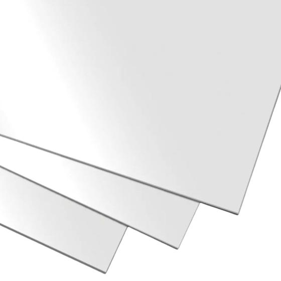 Imagem de Chapa PS Poliestireno Branco 2mt X 1mt - 1mm Placa PSAI Alto Impacto Flexível Branca