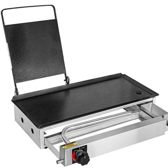 Chapeira Chapa Lanche Hot Dog C/prensa 30x60 Inox À Gás Menor preço em Chapeira Chapa Lanche Hot Dog C/prensa 30x60 Inox À Gás