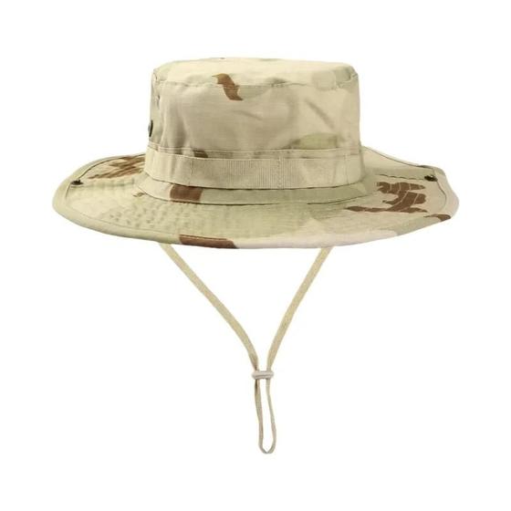 Imagem de Chapéu Boonie de Aba Larga com Camuflagem - Dobrável e Macio para Sol