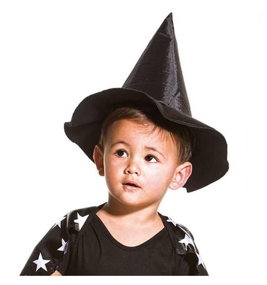 Imagem de Chapéu Bruxa Bebê Preto Clássico de Halloween