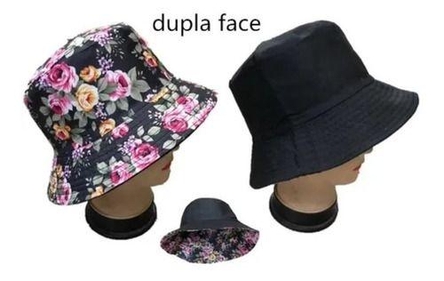 Imagem de Chapéu Bucket De Algodão Dupla Face Balde 2 Em 1 Floral