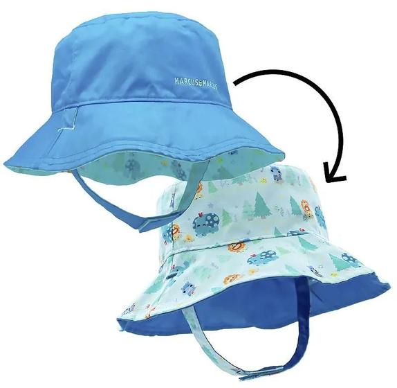 Imagem de Chapéu Bucket Dupla Face com Proteção UV Camping (Tam M 50cm 1-2 Anos) - Marcus & Marcus