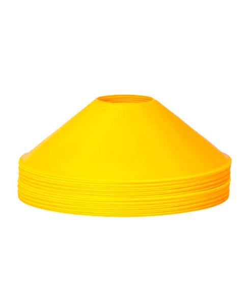 Imagem de Chapéu Chinês Half Cone Amarelo Kit 20 Unidades para Treinamento