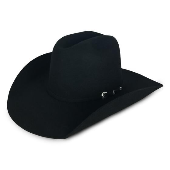 Imagem de Chapéu Country Preto Aba 10 Lã Feltro Rodeio Cowboy Eldorado