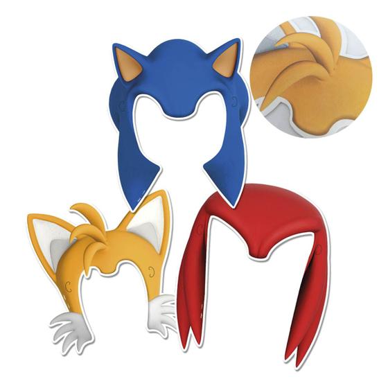 Imagem de Chapéu de Aniversário Festa Sonic Hedgehog 6 Unidades