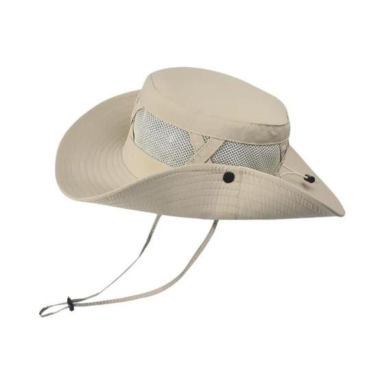 Imagem de Chapéu de Pesca Masculino Respirável - Nylon, Grandes Abas, Proteção Solar para Primavera/Verão