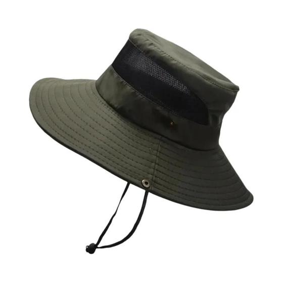 Imagem de Chapéu de Pescador Respirável de Poliéster - Proteção Solar para Montanhismo e Atividades ao Ar Livre