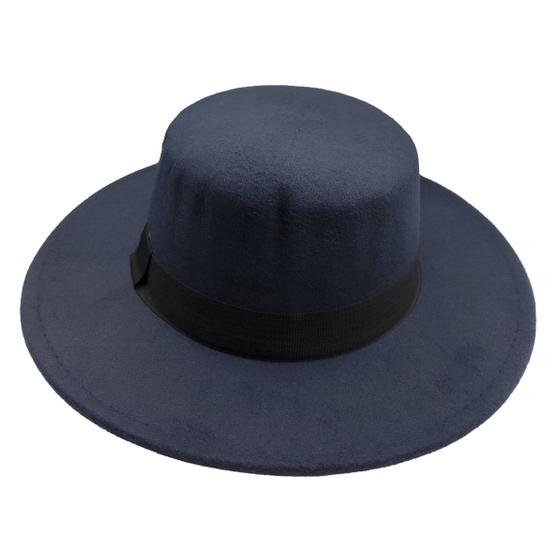 Imagem de Chapéu Fedora redondo Feltro Floppy Aba Grande feminino Ajustável