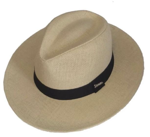 Imagem de chapeu  moda panama unissex aba larga casual praia , estilo panamá palha praia