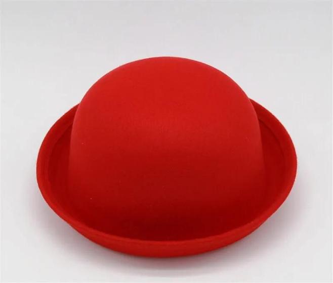 Imagem de Chapéu modelo coco bowler de feltro clássico vintage