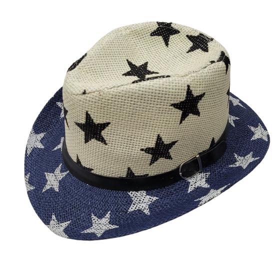 Imagem de Chapéu Panamá Fedora vaqueiro Gândster Carioca Pagodeiro Estrela  Aba Curta