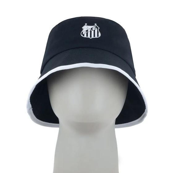 Imagem de Chapéu santos silk frontal e traseiro preto supercap