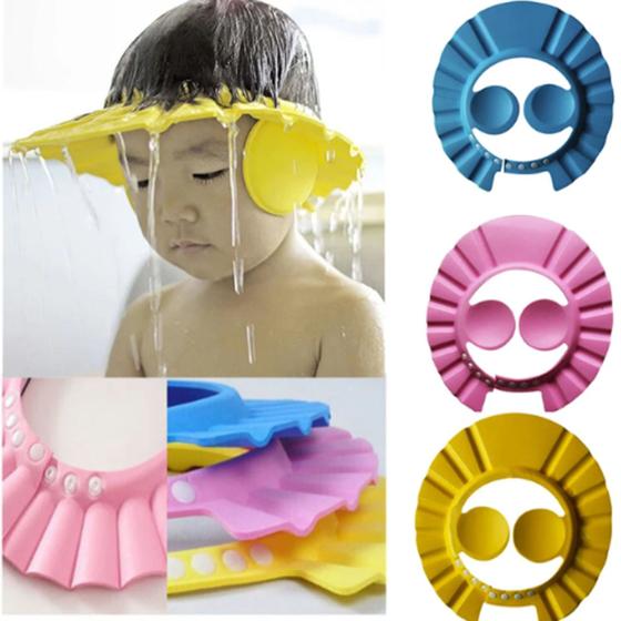 Imagem de Chapéu Viseira Protetor Banho Lava Cabeça Bebê Criança