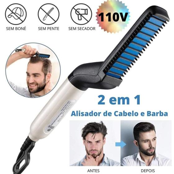 Imagem de Chapinha Modelador E Alisador De Cabelo E Barba Masculino