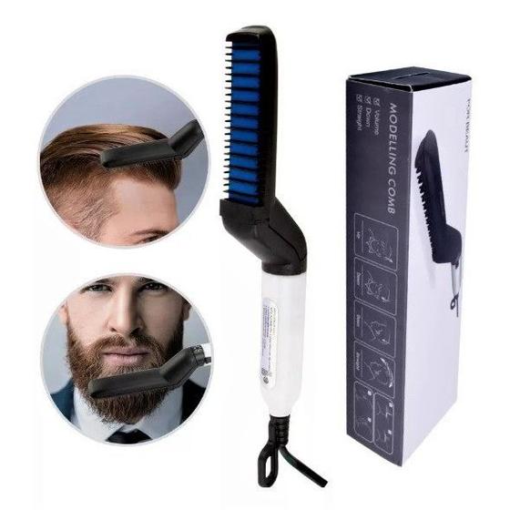 Chapinha Modeladora De Barba E Cabelo Alisador Pente Elétrico Menor preço em Chapinha Modeladora De Barba E Cabelo Alisador Pente Elétrico