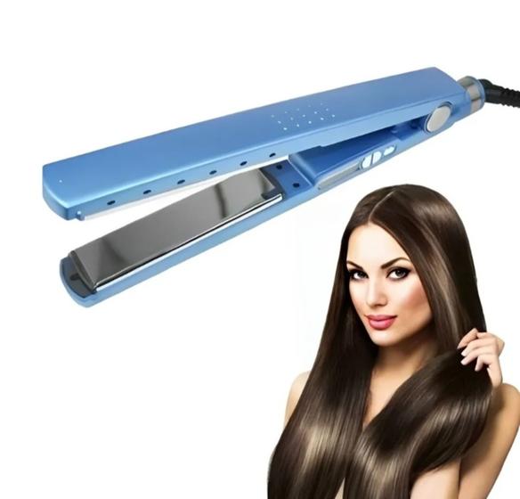 Imagem de Chapinha Original 4 Forte De Cabelo Profissional  Azul 110V/220V Modelador De Cachos 