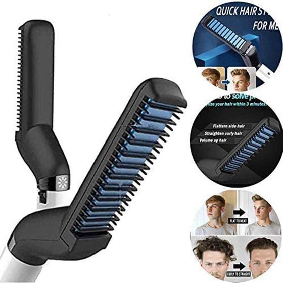 Chapinha Pente Alisador Modelador Barba E Cabelo Masculino Hair Iron