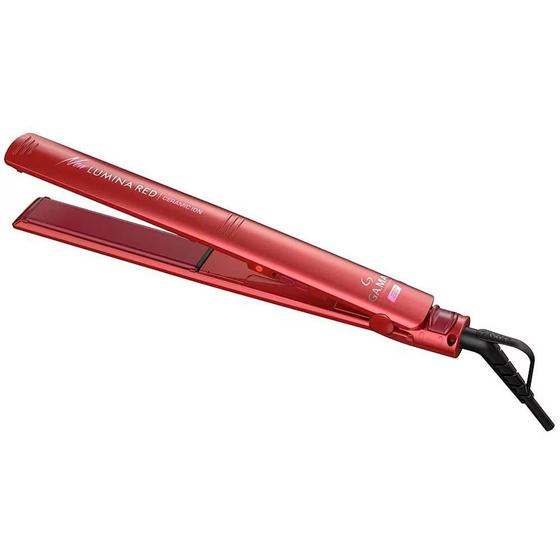 Imagem de Chapinha Prancha de Cabelo GaMa Italy Elegance New Lumina Red Ceramic Íon 220 Vermelho Bivolt