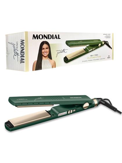Imagem de Chapinha  Prancha Mondial by Juliette P-Ju 02 com Titânio e Nano Silver 230C Verde - Bivolt