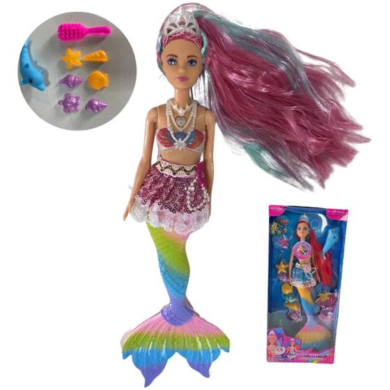 Charmosa Boneca Sereia Que Brilha Para Sua Filha Presente Dia Das Crianças Oficial - Zonne Imagem de Charmosa Boneca Sereia Que Brilha Para Sua Filha Presente Dia Das Crianças Oficial