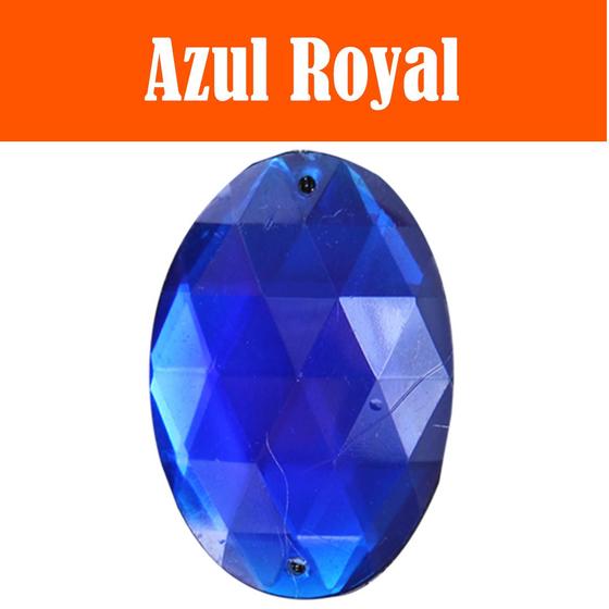 Imagem de Chaton Oval Taz-021 - 14mm - Azul Royal - Nº: 6 - Nybc