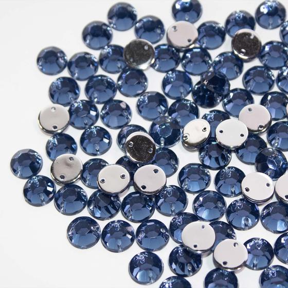 Imagem de Chaton primeira linha  redondo 10mm azul montana 100uni