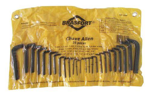 Imagem de Chave Allen Brasfort Jgo 25pcs 1,00mm-3/8  Blister 8289