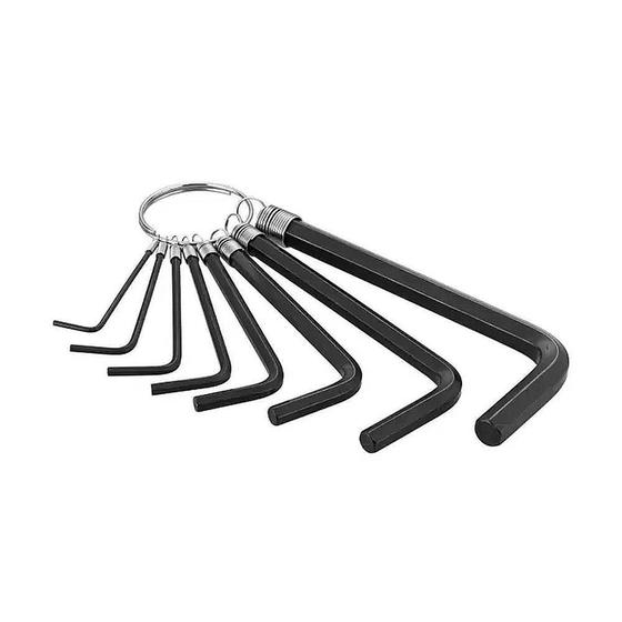Imagem de Chave Allen Hexagonal Starfer 1,5 A 8Mm Jogo Com 08 Peças Prata