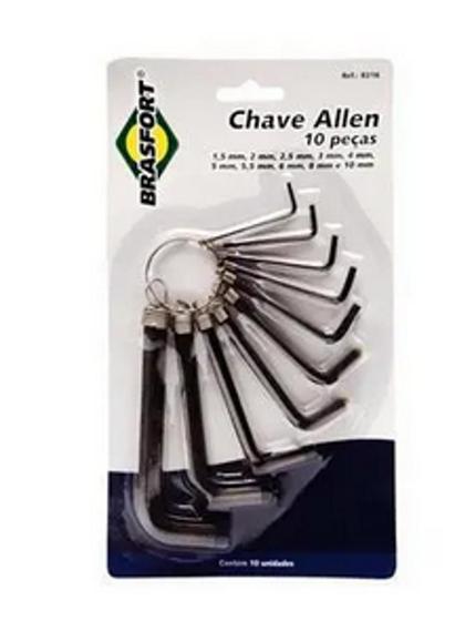 Imagem de Chave allen kit brasfort 1.5 A 10 mm com10 peças