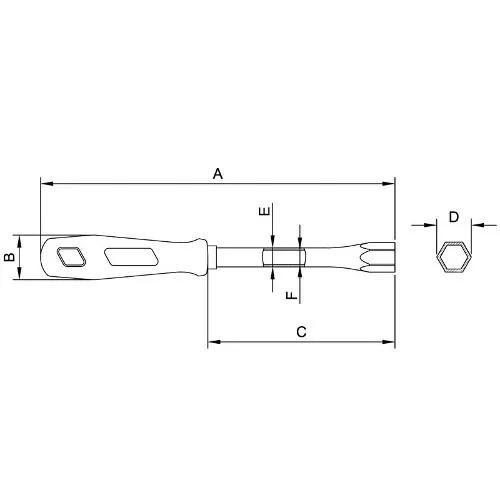 Imagem de Chave Canhao Tubular 8mm Top Tramontina 41450008