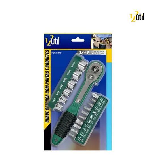 Imagem de Chave Catraca Com Pontas E Soquetes 17pcs+1adaptador