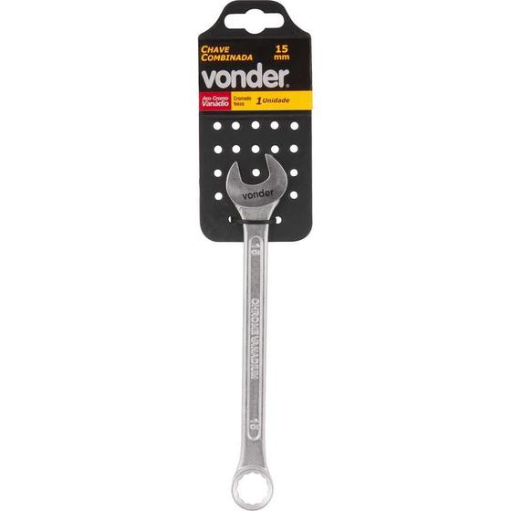Imagem de Chave combinada 15mm cromo vanádio cromada cartela - Vonder