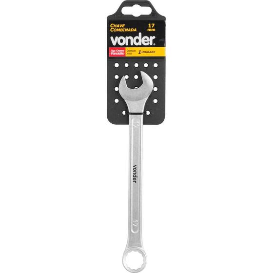 Imagem de Chave combinada 17mm cromo vanádio cromada cartela - Vonder