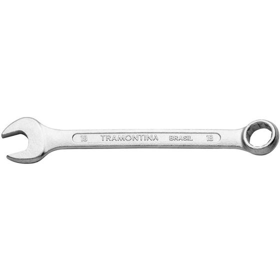 Imagem de Chave Combinada 18 mm Tramontina Basic com Corpo em Aço Especial Cromado