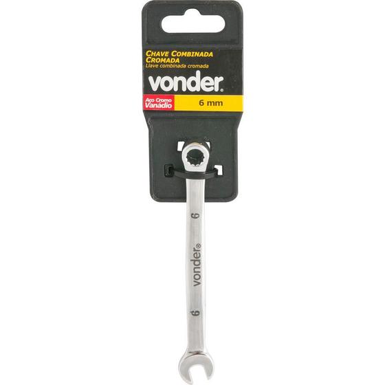 Chave combinada 25mm cromo vanádio cromada cartela - Vonder Menor preço em Chave combinada 25mm cromo vanádio cromada cartela - Vonder