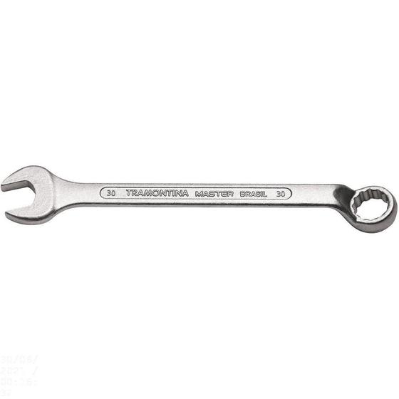 Imagem de Chave Combinada 30 Mm Com Pescoço Tramontina Com Corpo Forjado Em Aço Especial Cromado Tramontina