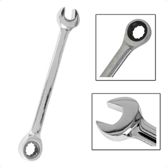 Imagem de Chave Combinada Cabeça Com Catraca Fixa 08Mm Cromo Vanádio