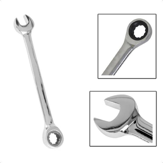 Imagem de Chave Combinada Cabeça Com Catraca Fixa 13mm Cromo Vanádio