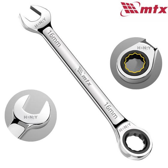 Imagem de Chave Combinada Com Catraca 16 mm CRV Profissional - MTX