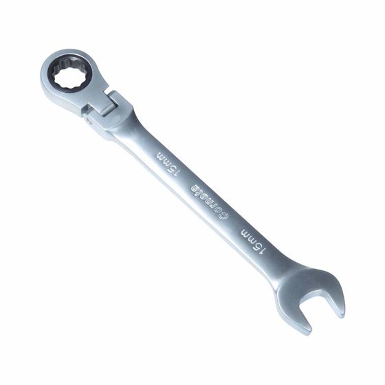 Imagem de Chave Combinada Com Catraca Articulada 15MM Profissional CRV Corneta