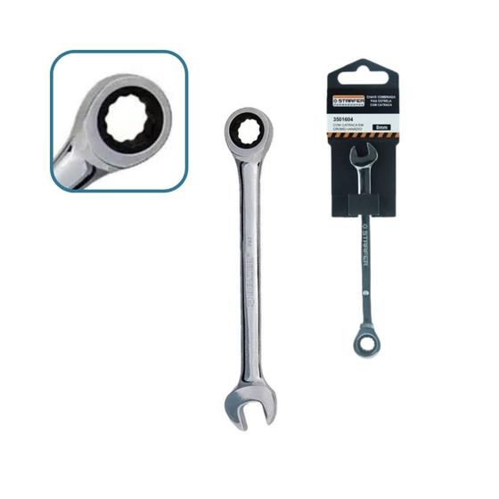 Imagem de Chave Combinada com Catraca e Cabeça Fixa 11mm Starfer