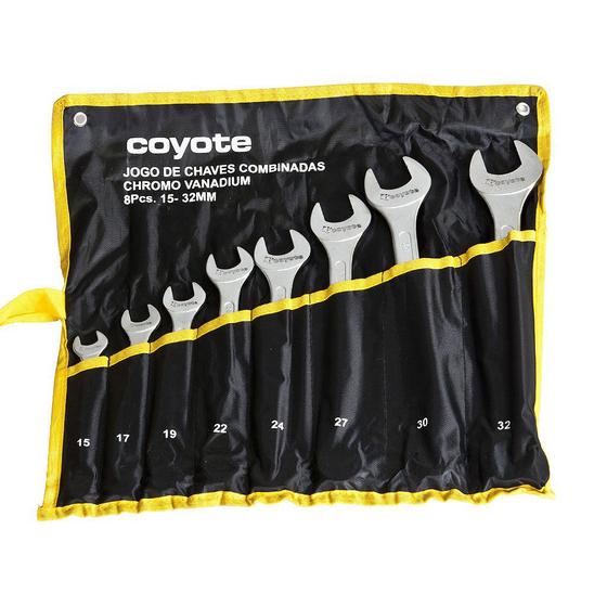 Imagem de Chave Combinada Kit 8 Peças Com Capa Pvc Coyote