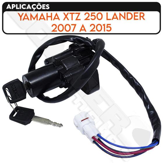 Imagem de Chave Contato Ignição Xtz 250 Lander 2007 A 2015 Junkun