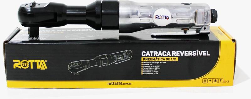 Imagem de Chave De Catraca 1/2 Pneumática 8kg reversível Rotta376