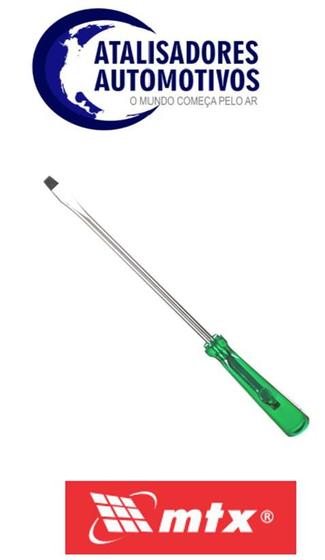Imagem de Chave de fenda com cabo verde 1/8" x 3.1/8" (sl3 x 80 mm)-mtx